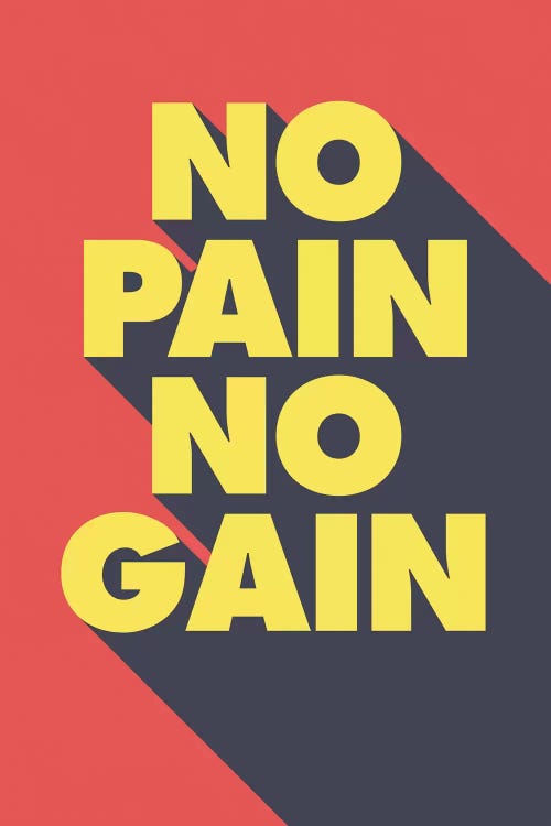 No Pain, No Gain by GraphINC wall art