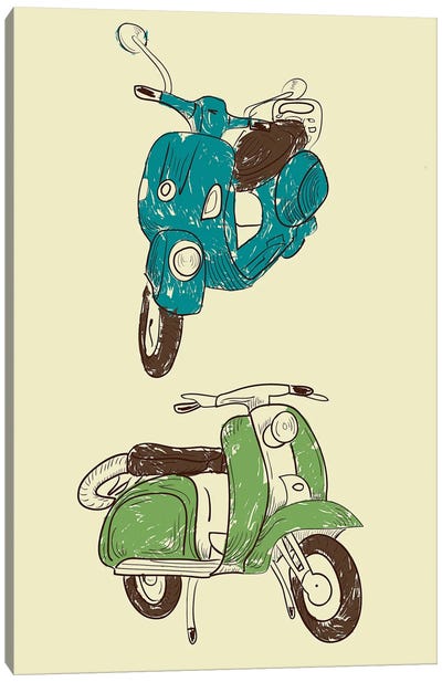 Scooter I Canvas Art Print - Motorcycle Art