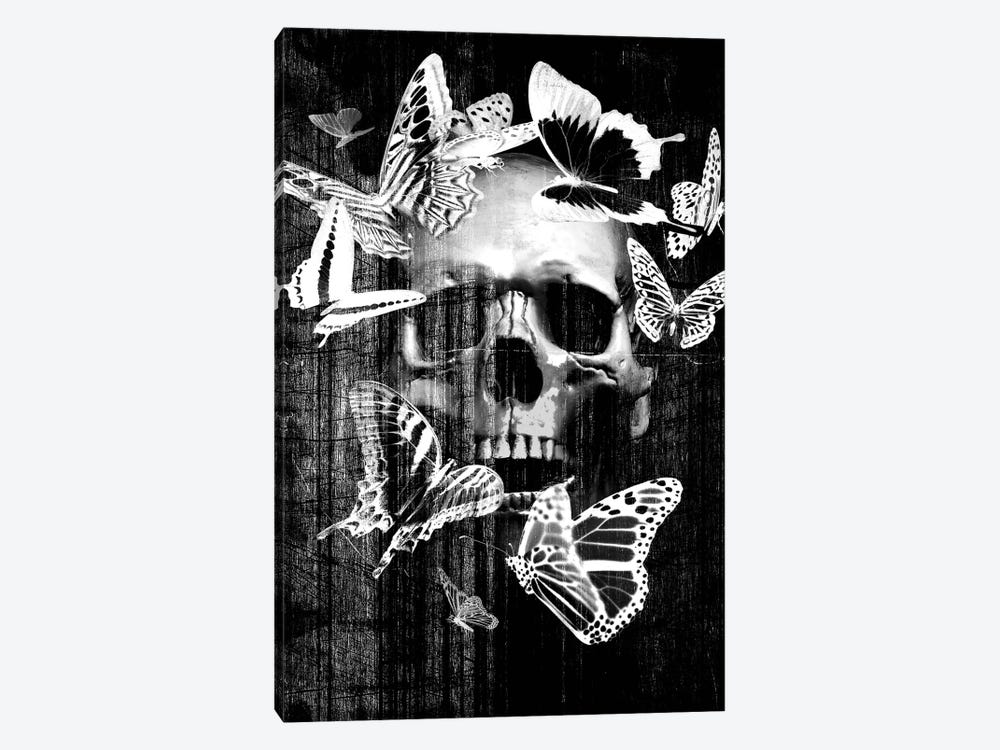 Skull Butterfly Crown by GraphINC 1-piece Canvas Print
