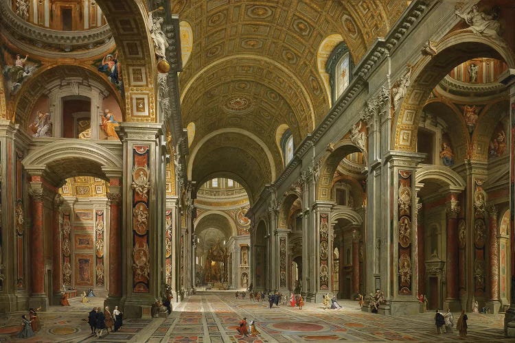 Interior of St. Peter's, Rome, 1731 