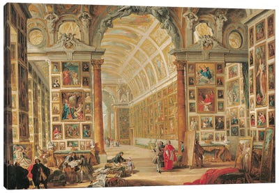 The Gallery of Cardinal Silvio Valenti-Gonzaga in Rome, 1749  Canvas Art Print