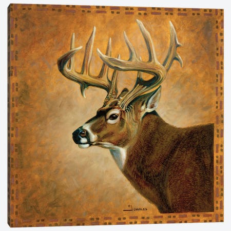 Shadow Beasts Deer Profile Canvas Print #GRC103} by J. Charles Canvas Wall Art