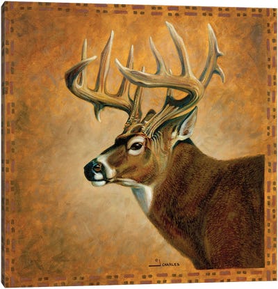 Shadow Beasts Deer Profile Canvas Art Print - Greg & Company