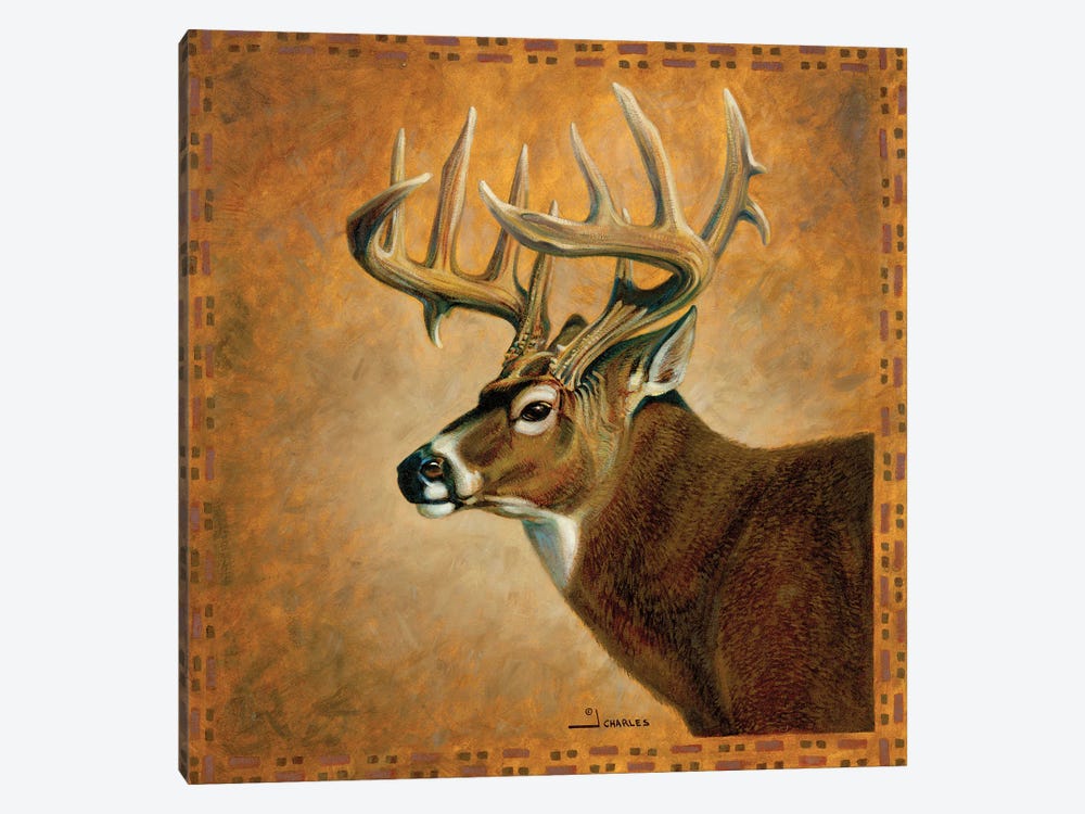 Shadow Beasts Deer Profile by J. Charles 1-piece Canvas Art Print