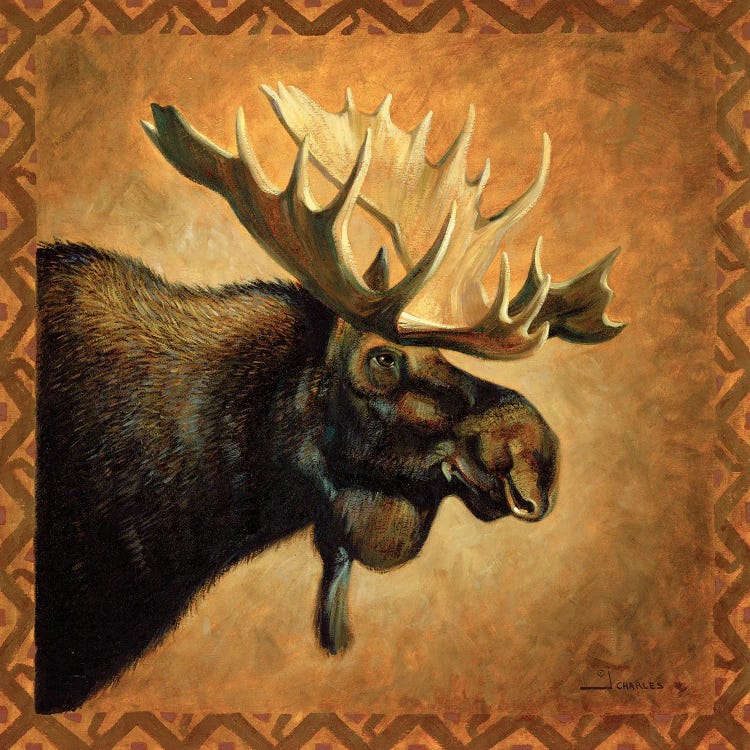 Shadow Beasts Moose Profile by J. Charles wall art