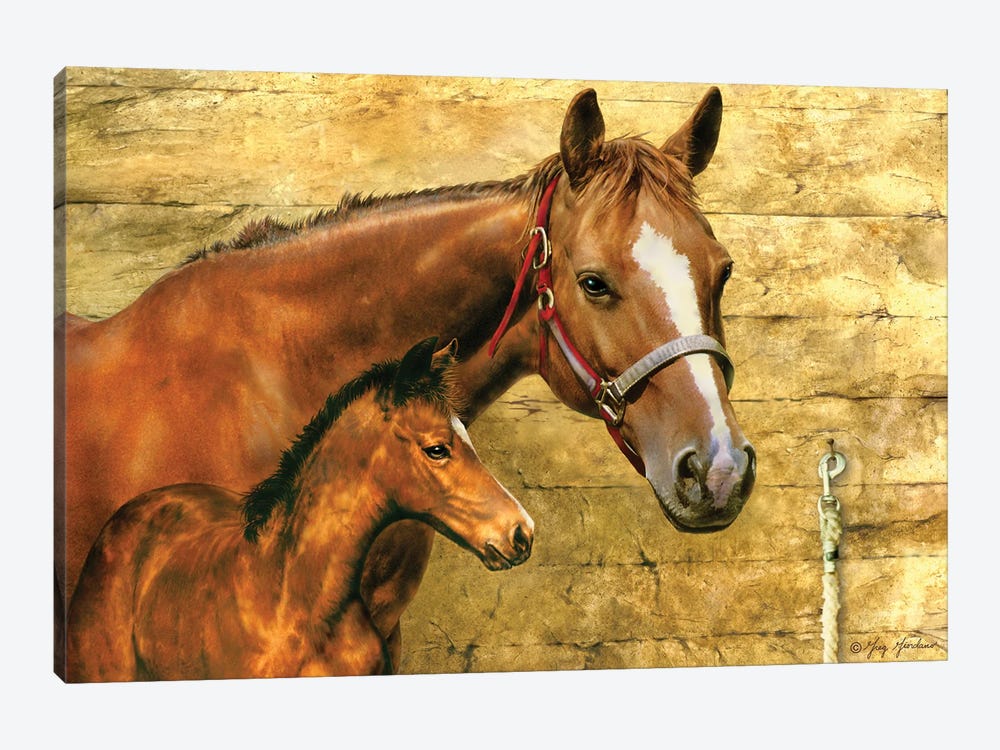 Mare And Foal by Greg Giordano 1-piece Canvas Artwork