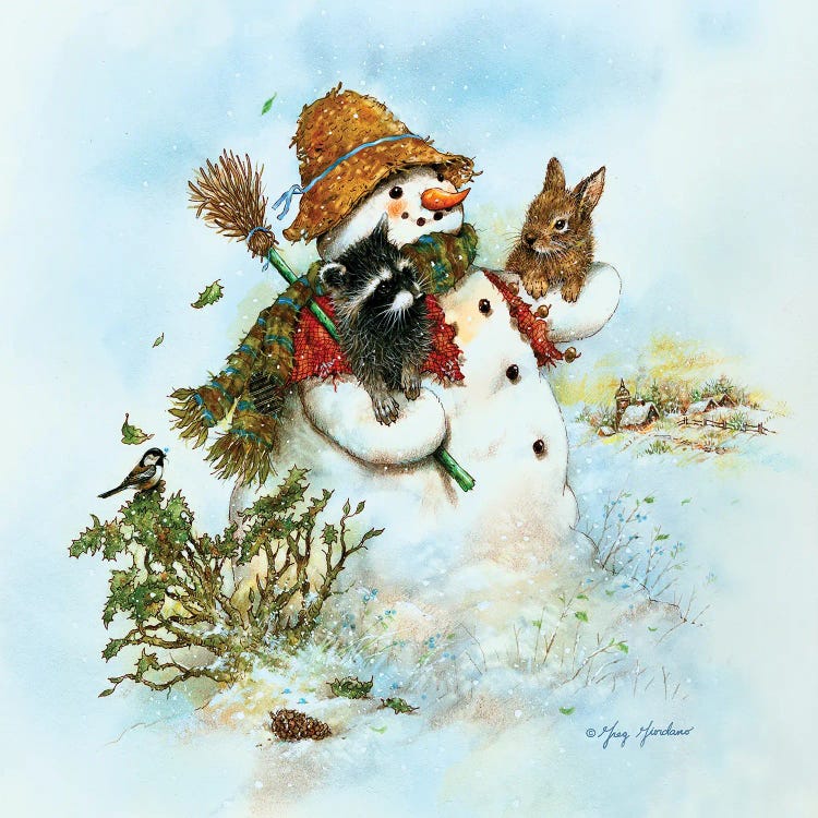 Snowman by Greg Giordano wall art