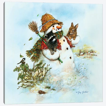 Snowman Canvas Print #GRC137} by Greg Giordano Canvas Wall Art