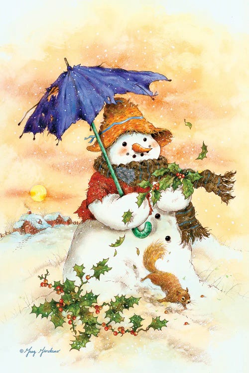 Snowman & Umbrella