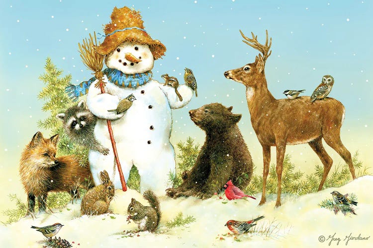 Snowman And Animals