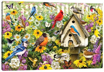 Chapel Birds Canvas Art Print - Greg & Company