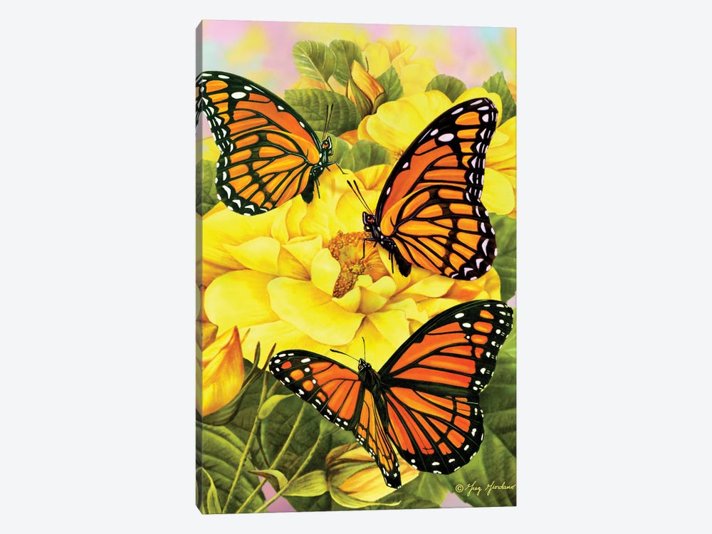 Monarch Butterflies by Greg Giordano 1-piece Canvas Wall Art