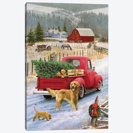 Christmas On The Farm Canvas Print #GRC18} by Greg & Company Canvas Art Print
