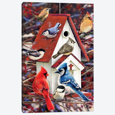 Church Birdhouse Canvas Print #GRC19} by Greg Giordano Canvas Art Print