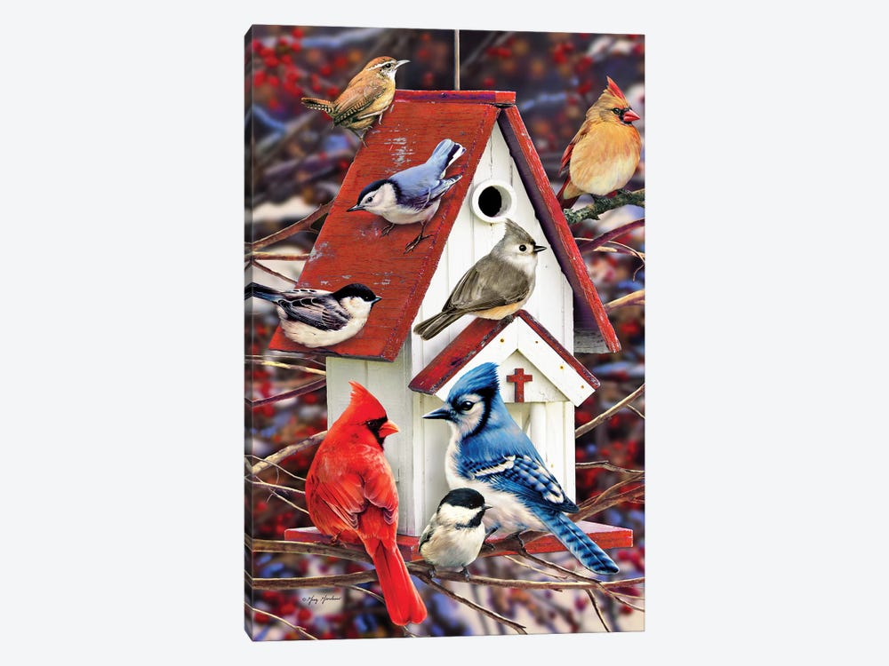 Church Birdhouse by Greg Giordano 1-piece Canvas Print