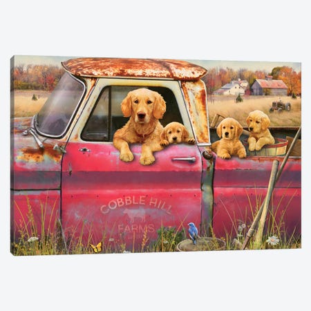 Goldens And Truck Canvas Print #GRC24} by Greg & Company Canvas Print