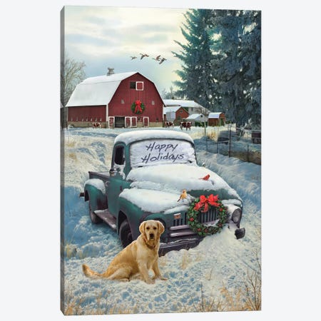 Holiday Truck Canvas Print #GRC25} by Greg & Company Canvas Print