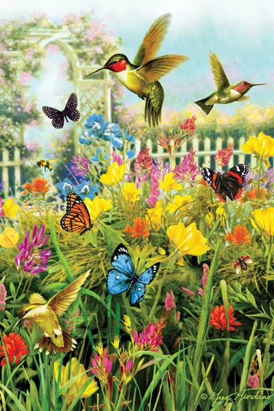 Greg & Company: Hummingbirds & Arbor by Greg Giordano