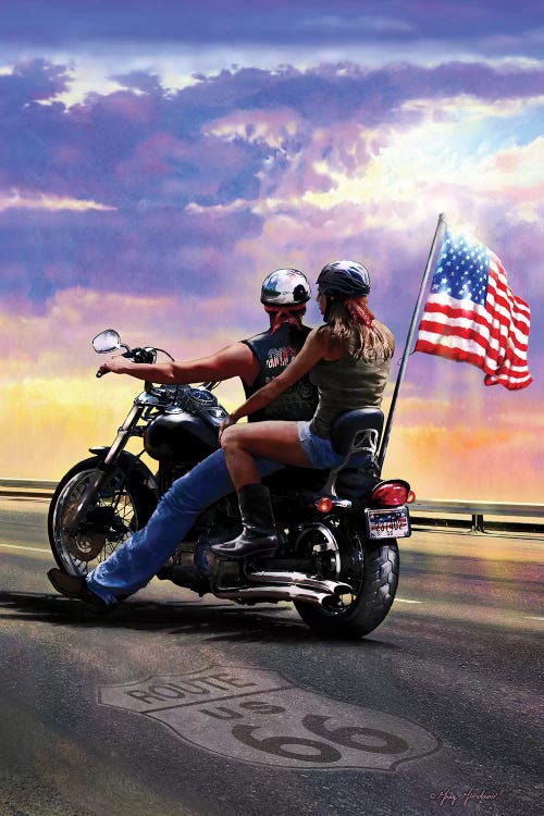 Nostalgic America Bikers by Greg Giordano wall art