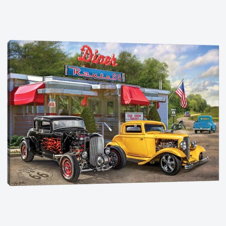 Nostalgic America Diner Canvas Print #GRC35} by Greg Giordano Canvas Artwork
