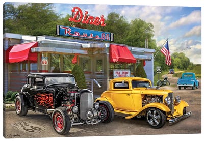 Nostalgic America Diner Canvas Art Print