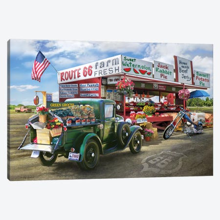 Nostalgic America Farmstand Canvas Print #GRC37} by Greg Giordano Canvas Art