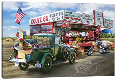 Nostalgic America Farmstand Canvas Art Print