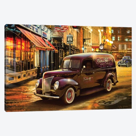 Nostalgic America Panel Truck Canvas Print #GRC39} by Greg Giordano Art Print