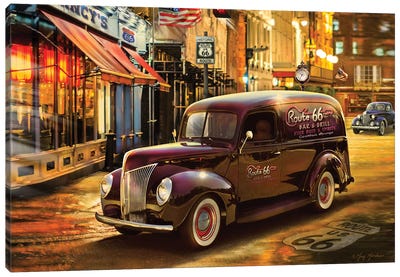 Nostalgic America Panel Truck Canvas Art Print - Greg & Company