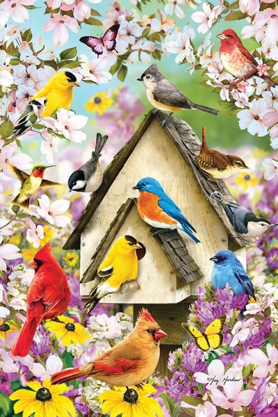 Dogwood Trees: Spring Birds And Dogwood by Greg Giordano