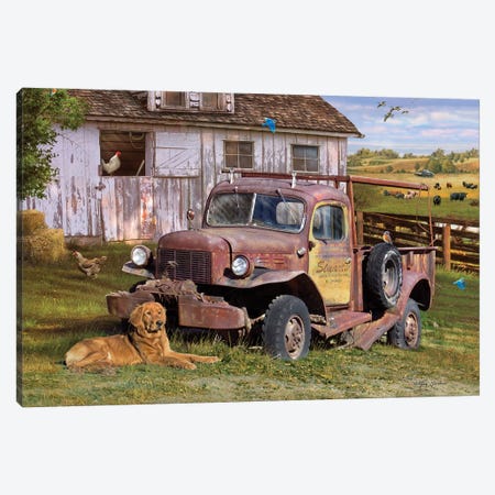 Stuart's Vintage Truck Canvas Print #GRC46} by Greg & Company Canvas Print
