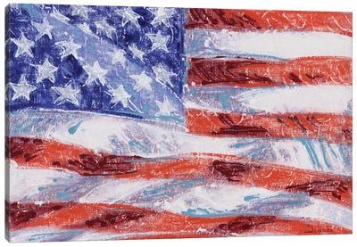 Freedom Flag Canvas Art Print - American Flag Art
