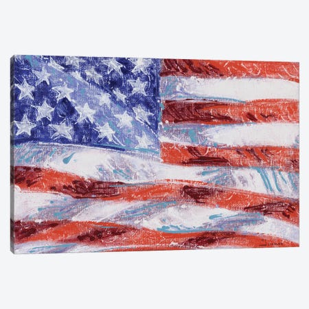 Freedom Flag Canvas Print #GRC57} by J. Charles Canvas Art