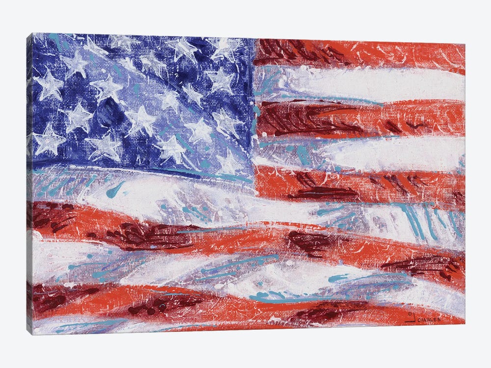 Freedom Flag by J. Charles 1-piece Canvas Print