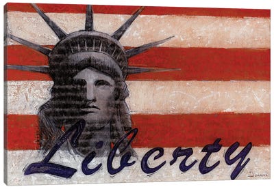 Miss Liberty Canvas Art Print - Statue of Liberty Art