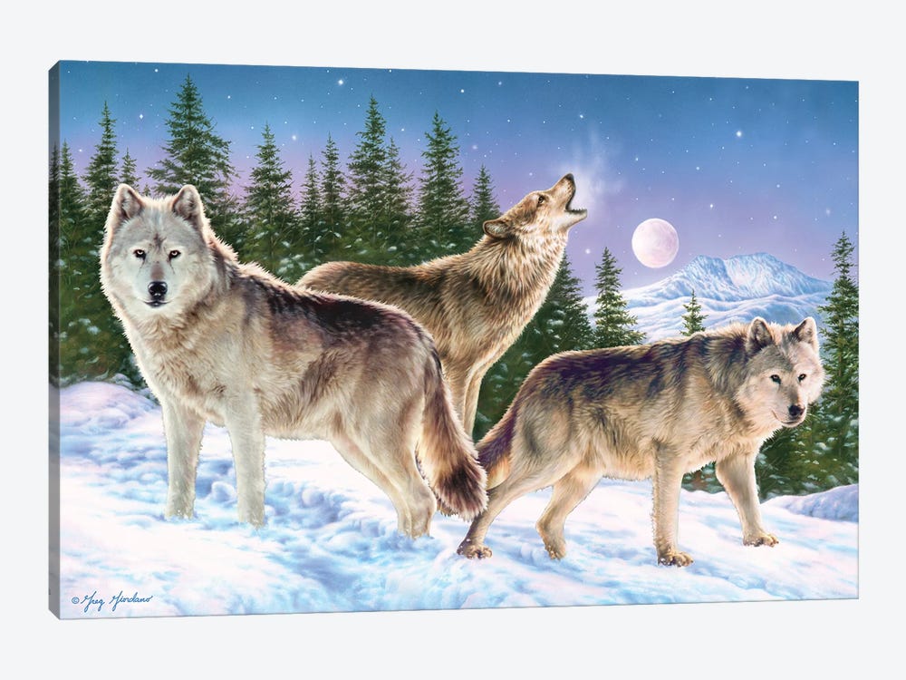 Wolves by Greg Giordano 1-piece Canvas Artwork