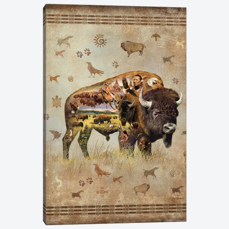 Bison Canvas Print #GRC75} by Greg Giordano Canvas Art