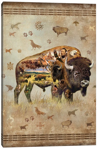 Bison Canvas Art Print - Greg & Company