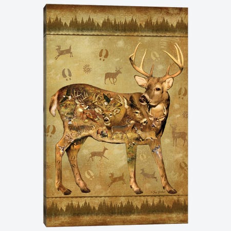 Deer Canvas Print #GRC76} by Greg Giordano Canvas Artwork