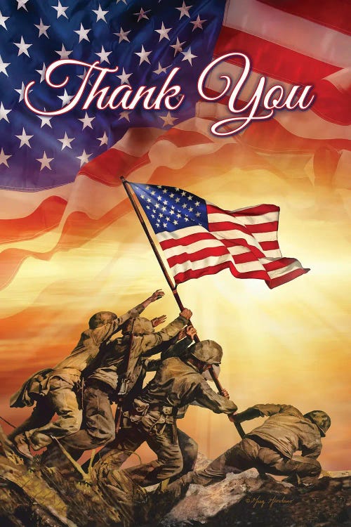 Thank You Flag by Greg Giordano wall art