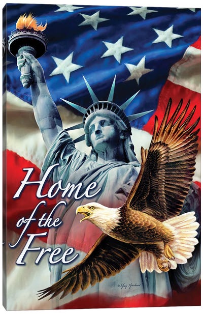 Home Of The Free Canvas Art Print - Greg & Company