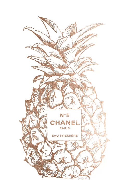 Fashion Pineapple Champ Gold by Amanda Greenwood wall art