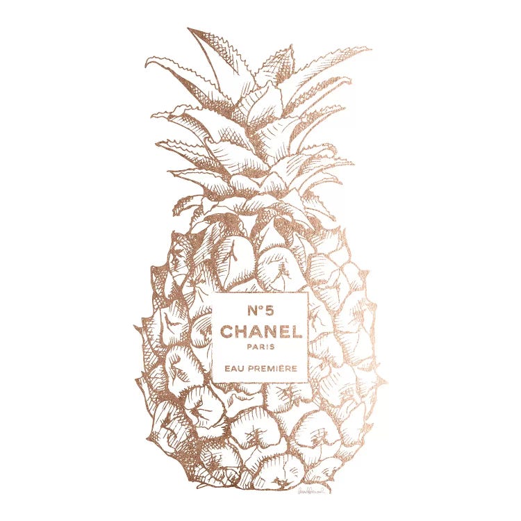 Fashion Pineapple Champ Gold, Square