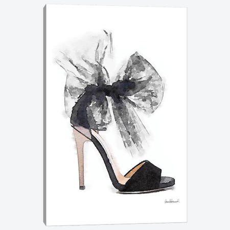 Fashion Shoe In Black Sheer Canvas Print #GRE104} by Amanda Greenwood Canvas Art Print