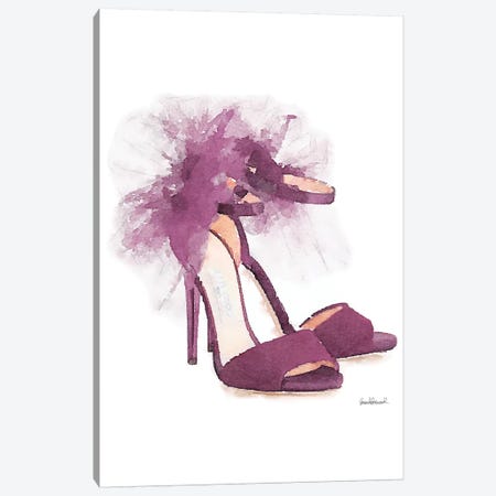 Fashion Shoe In Mauve Sheer Canvas Print #GRE106} by Amanda Greenwood Canvas Print