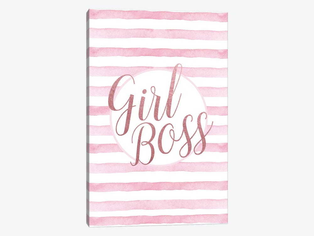 Girl Boss Rose Gold Pink by Amanda Greenwood 1-piece Canvas Print