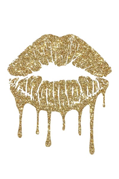 Glam Décor: Gold Kiss Mark Drips by Amanda Greenwood