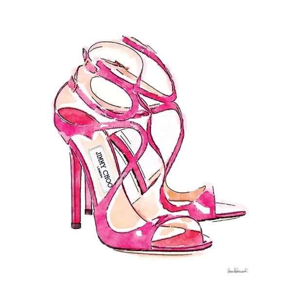 Fashion Illustrations: Pink Shoes, Square by Amanda Greenwood