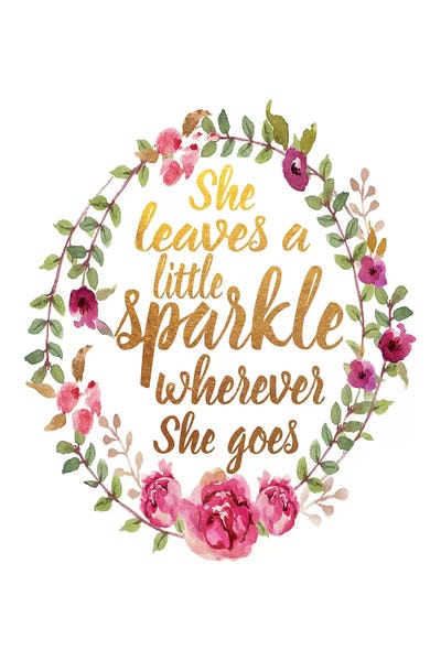 Typography: She Leaves Sparkle by Amanda Greenwood