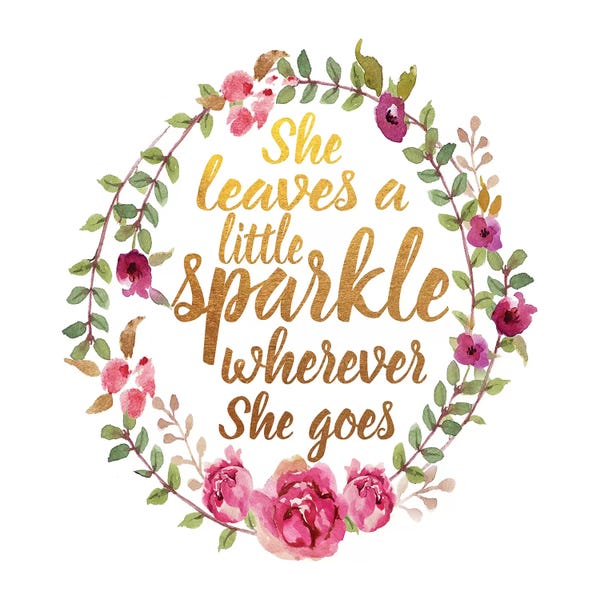 Amanda Greenwood: She Leaves Sparkle, Square by Amanda Greenwood